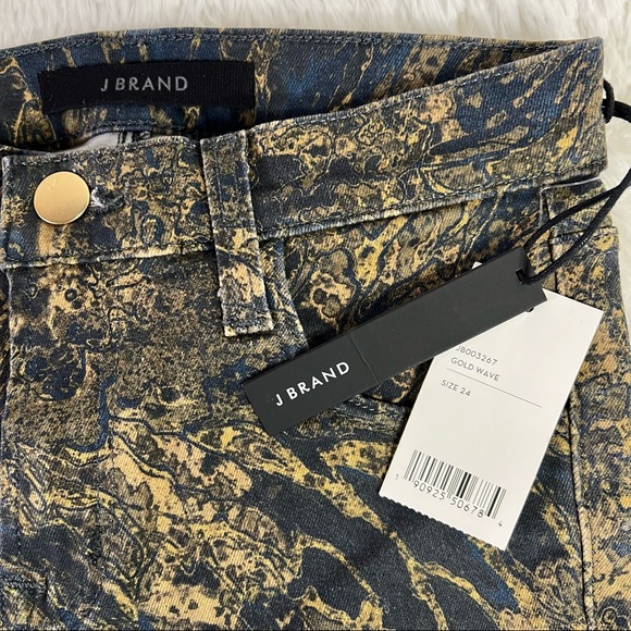NEW J Brand Alana High Rise Crop Skinny Jeans in Gold Wave Women’s Size 24 - Picture 3 of 16